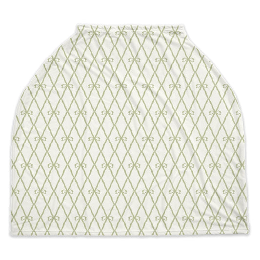 Car Seat Cover Green Bows