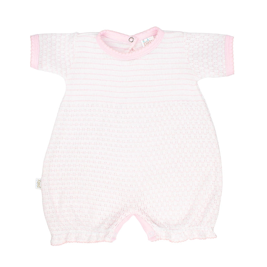 Paty Knit Pinstripe Bubble with Ruffle Hem