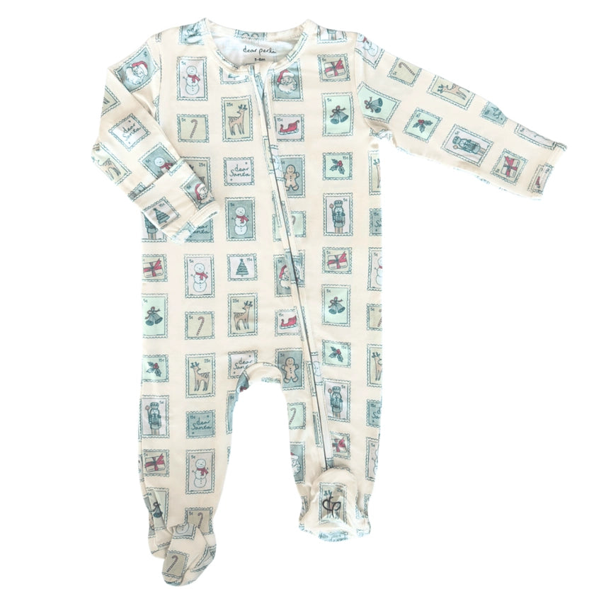 Dear Santa Zipper Footie Onesie