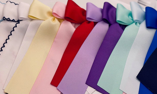 Long Tail Grosgrain Bow White
