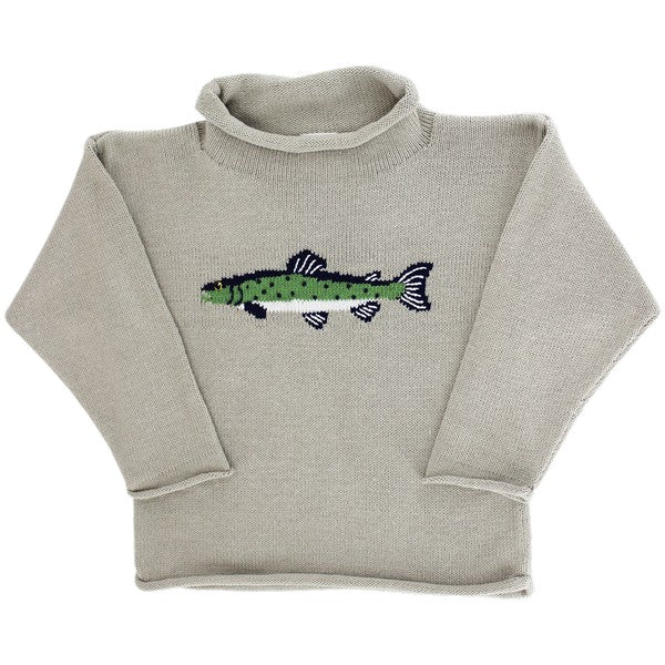 Roll Neck Sweater Trout Stone