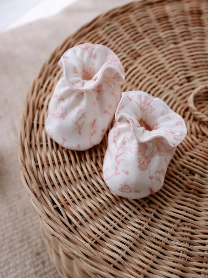 Booties Toile De Jouy Pink