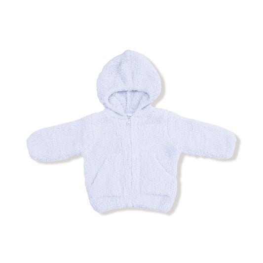 Light Blue Chenille Hooded Jacket