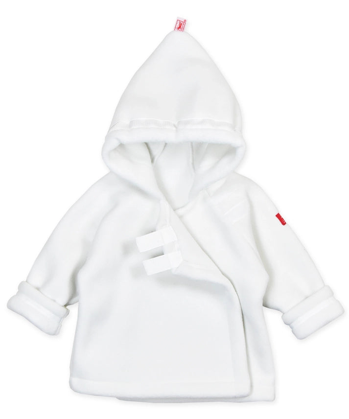 White Warmplus Fleece Jacket Wrap Close