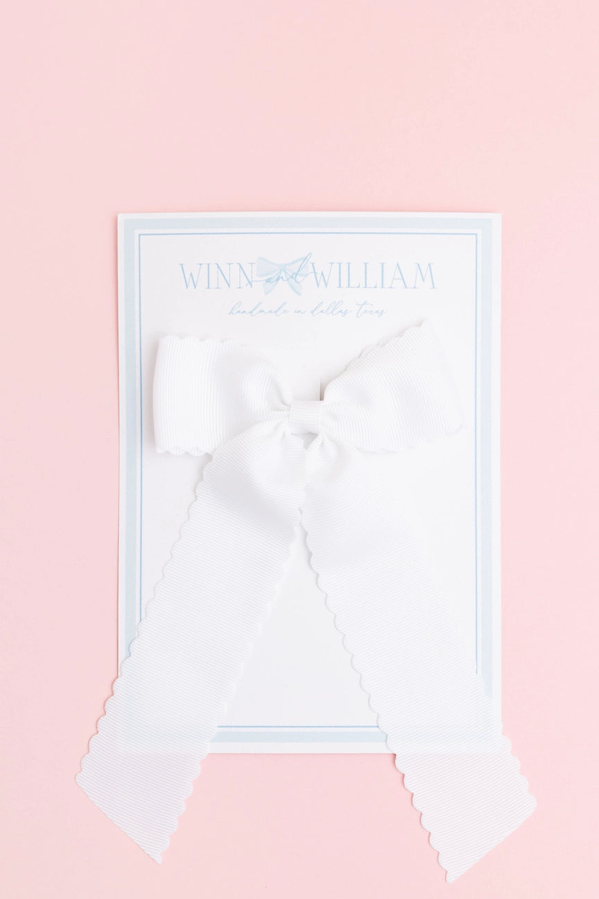 Scalloped Bow White