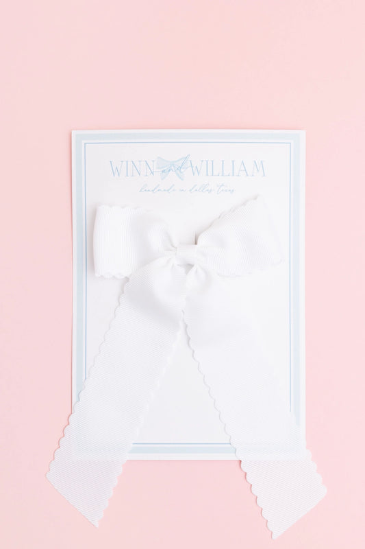 Scalloped Bow White