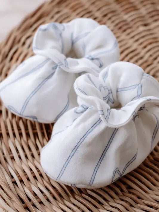 Booties Ribbon Blue