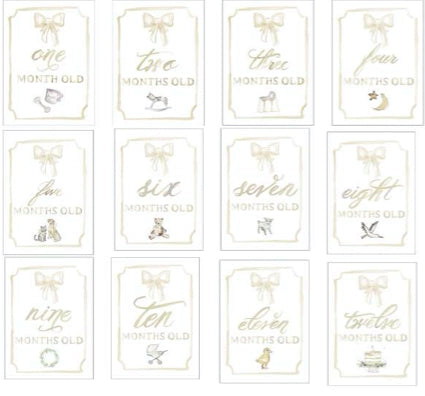 Monthly Milestone Card Set