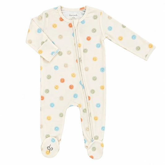 Smiley Days Footie Zippered Onesie