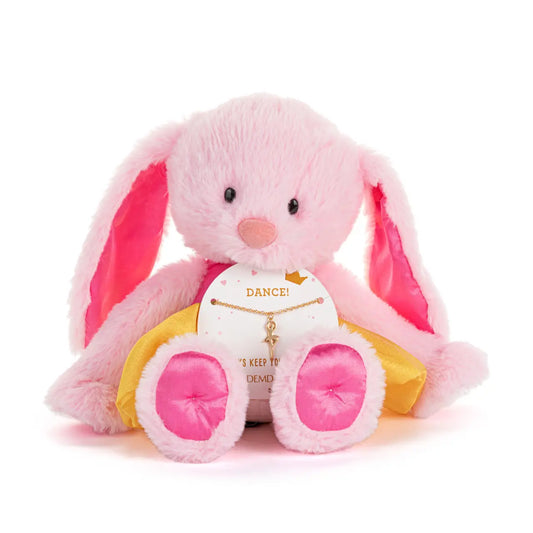 Pink Bunny + Dance Necklace 9in