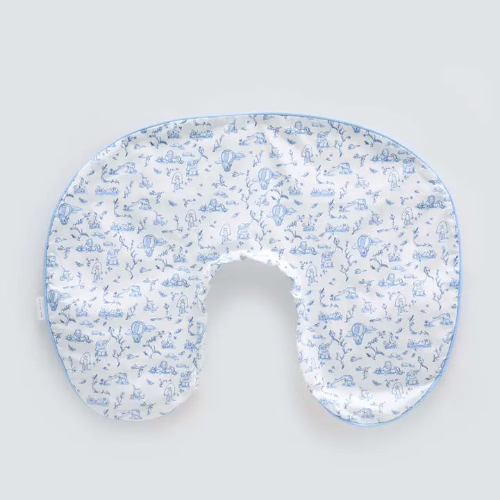 Nursing Pillow Case Toile De Jouy Blue