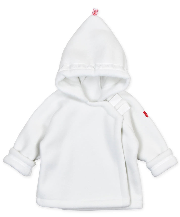 White Warmplus Fleece Jacket Wrap Close