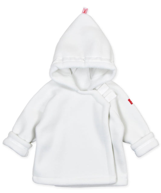 White Warmplus Fleece Jacket Wrap Close