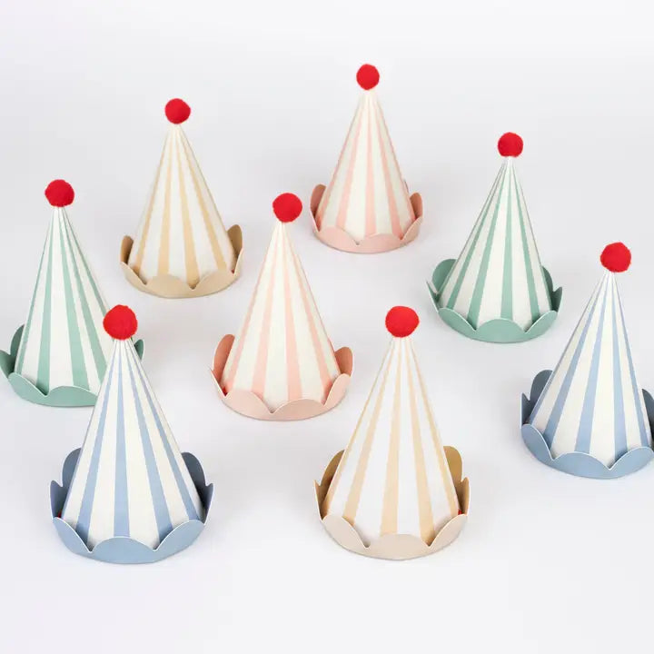 Striped Pastel Party Hats