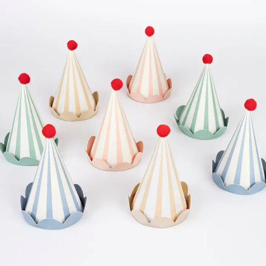 Striped Pastel Party Hats