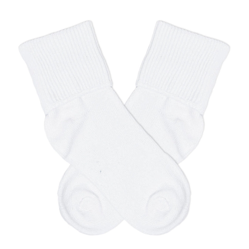 White Fold Over Socks