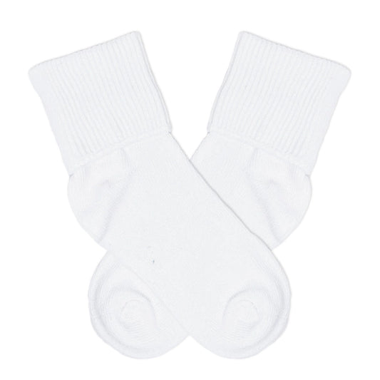 White Fold Over Socks