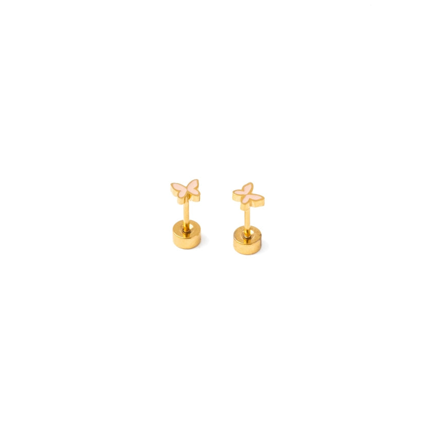 Mini Butterfly Stud Earrings Blush