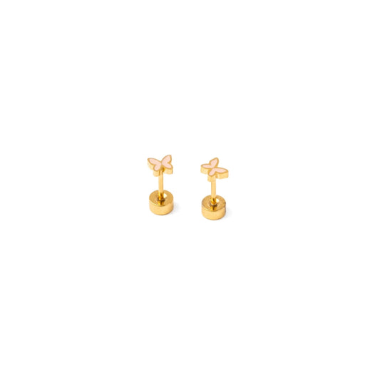 Mini Butterfly Stud Earrings Blush