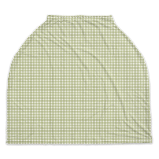 Car Seat Cover Gingham Green