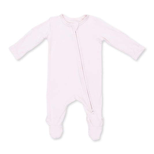 Solid Mauve Morn 2 Way Zipper Footie