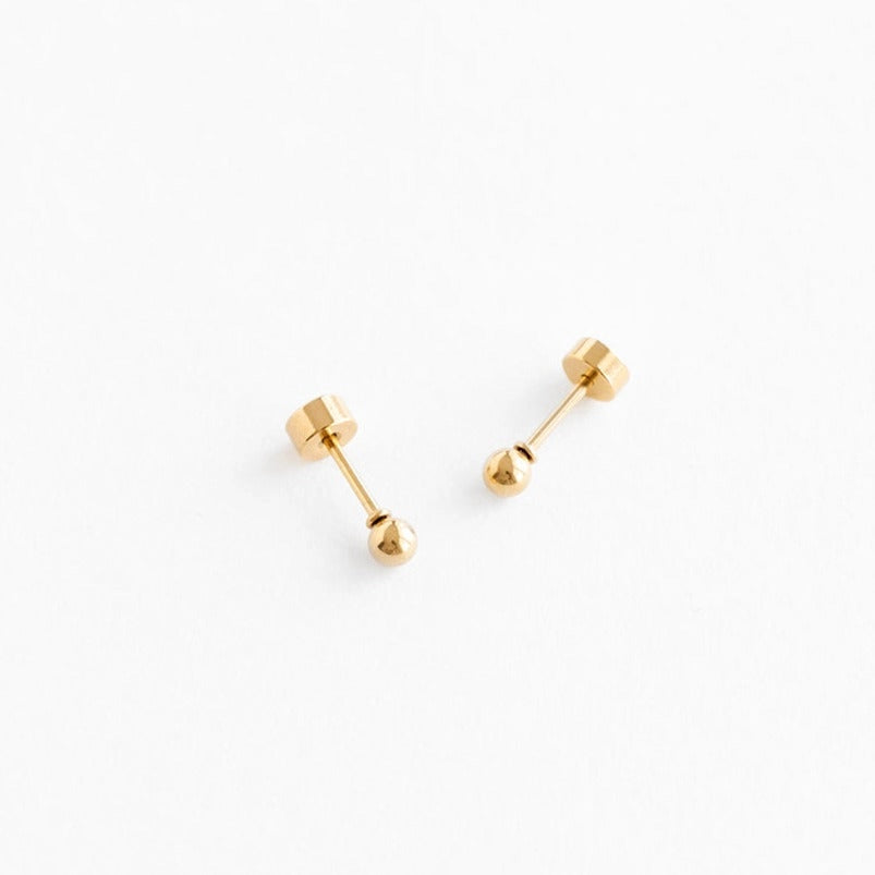 Gold Ball Stud Earrings