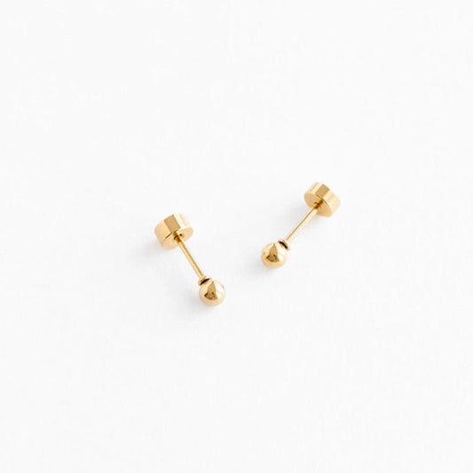 Gold Ball Stud Earrings