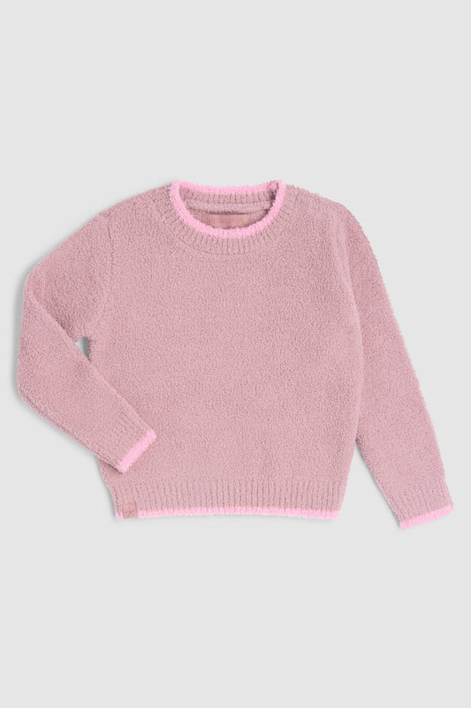 Toddler Tipped Pullover Teaberry Barbie Pink