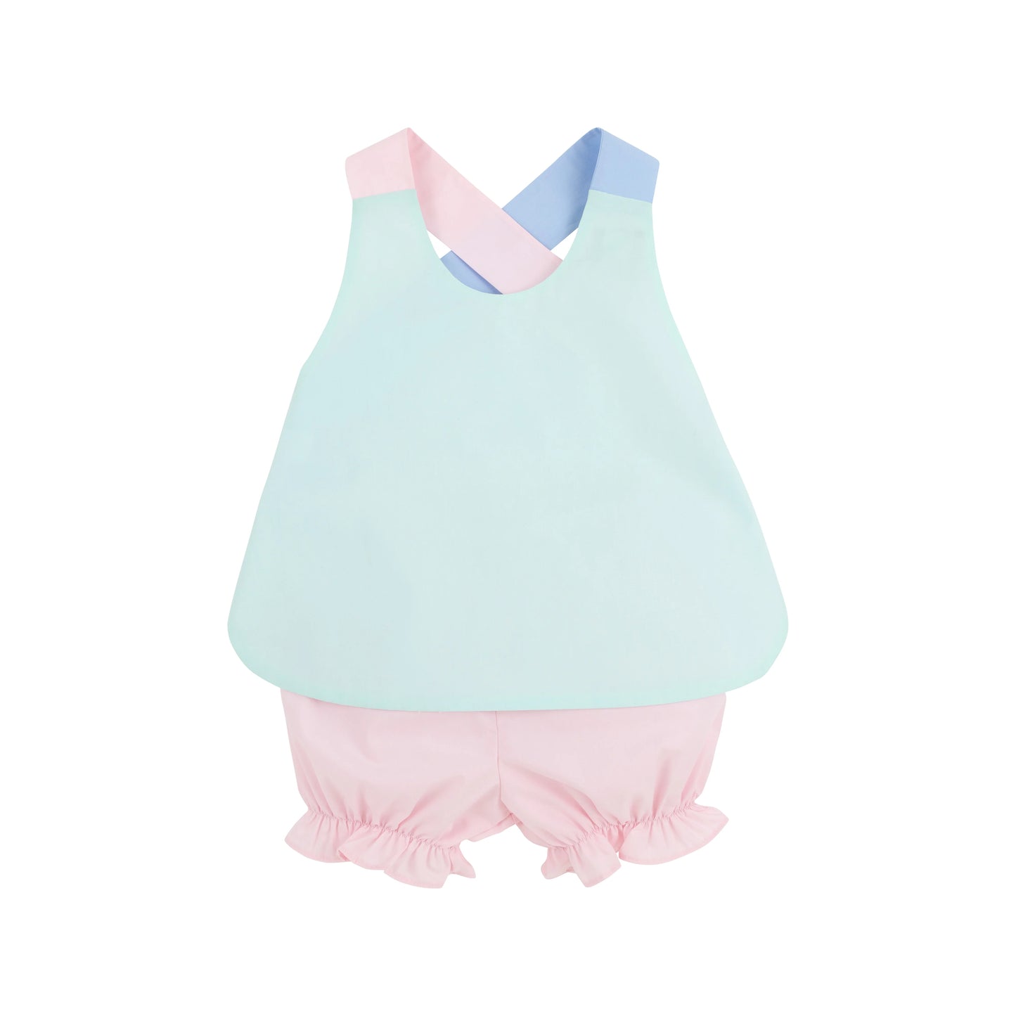 Betsey Bow Back Set Broadcloth Sea Island Seafoam/Palm Beach Pink/Beale Street Blue