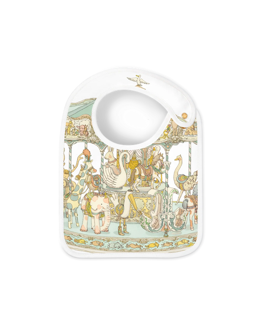 Satin Bib Carousel Green