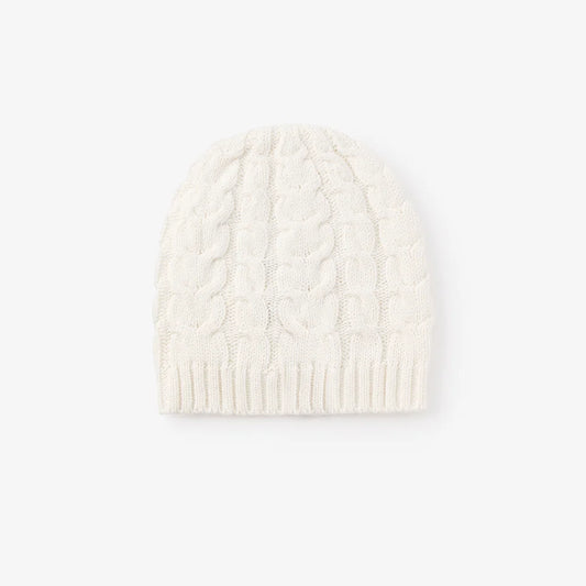 Whisper White Horseshoe Cable Hat