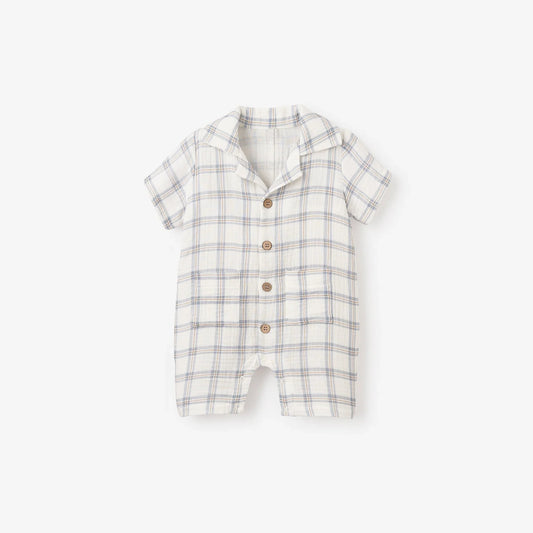 Plaid Organic Cotton Muslin Shortall