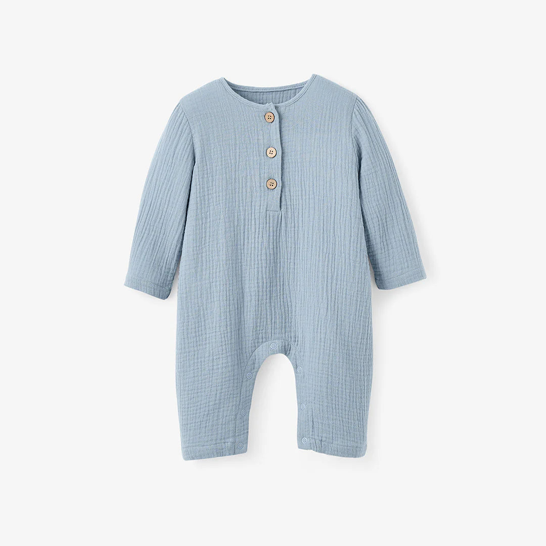 Muslin Jumpsuit-Blue