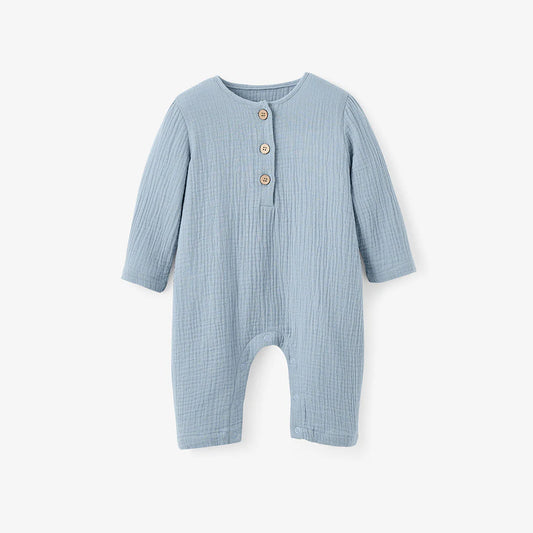 Muslin Jumpsuit-Blue