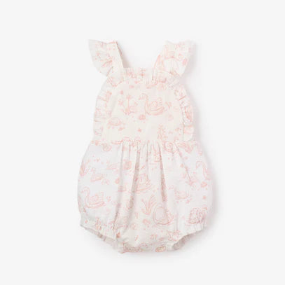 Swan Toile Romper Pink