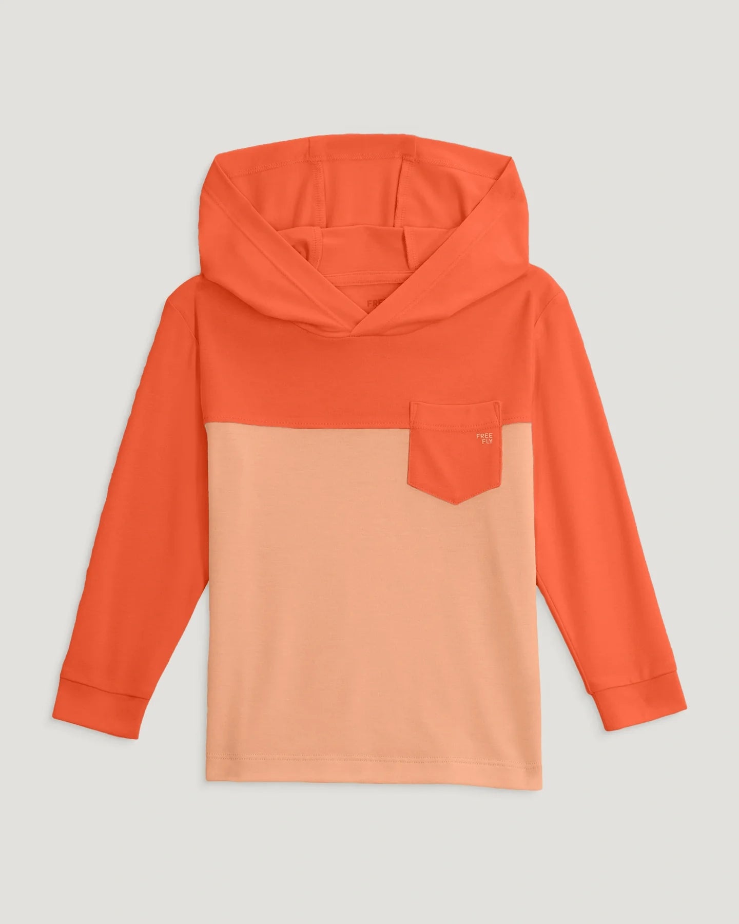 Toddler Colorblock Bamboo Shade Hoodie Flamingo/Coral Peach