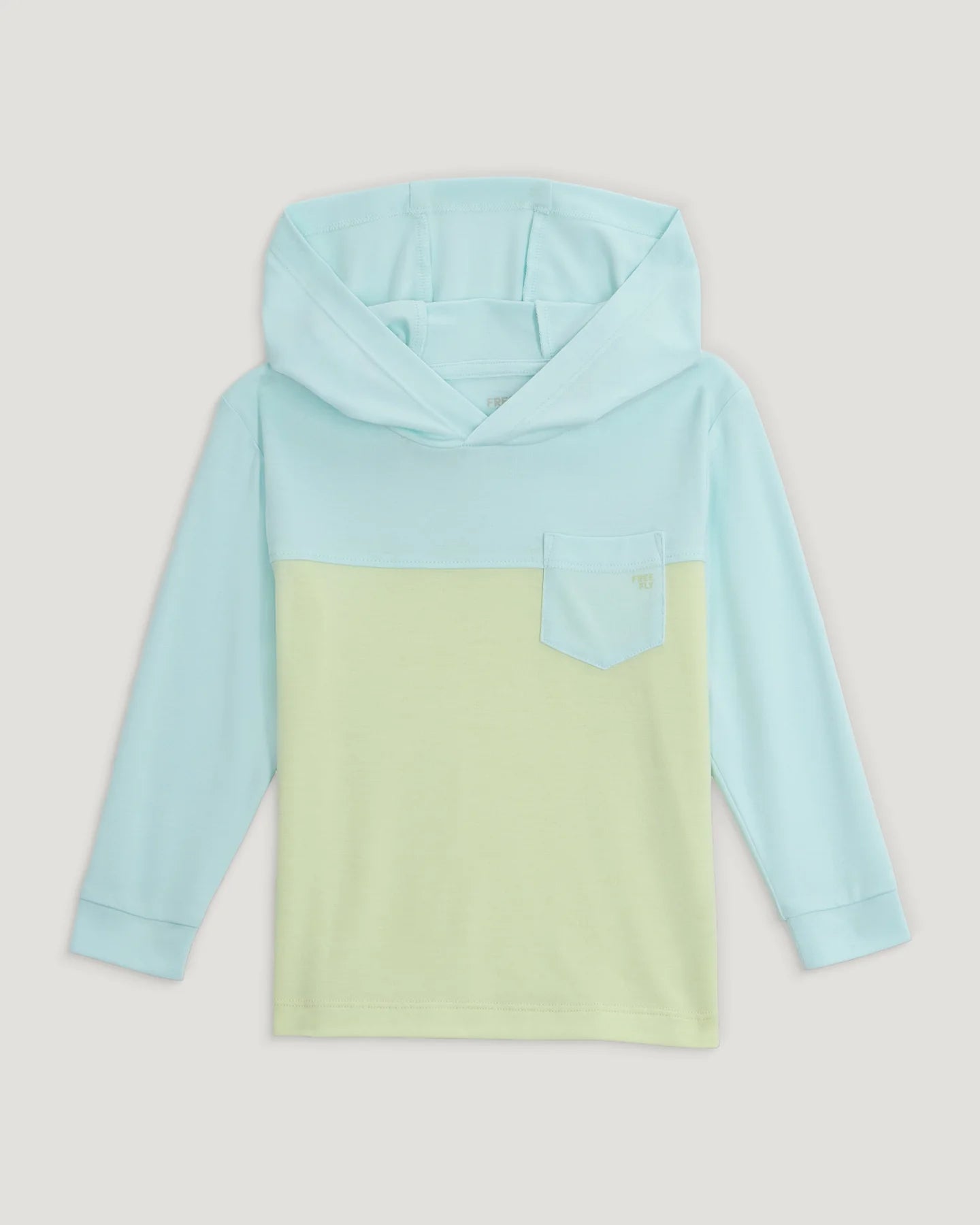 Toddler Colorblock Bamboo Shade Hoodie Tropic Sea/Lime