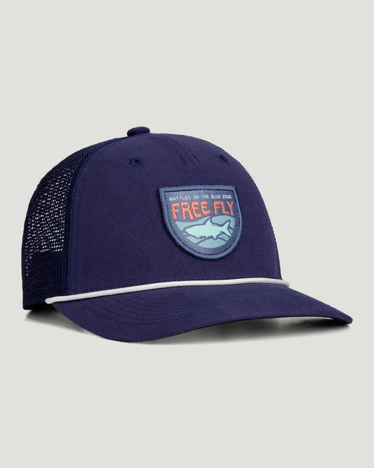 Youth Blue Edge Trucker Hat Deep Navy OS