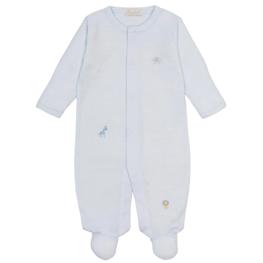 Jungle Hang Out Footie Light Blue