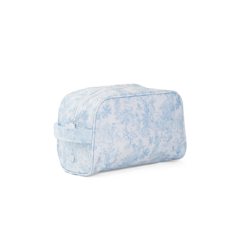 Stowaway Toiletry Bag Bunny Toile Blue