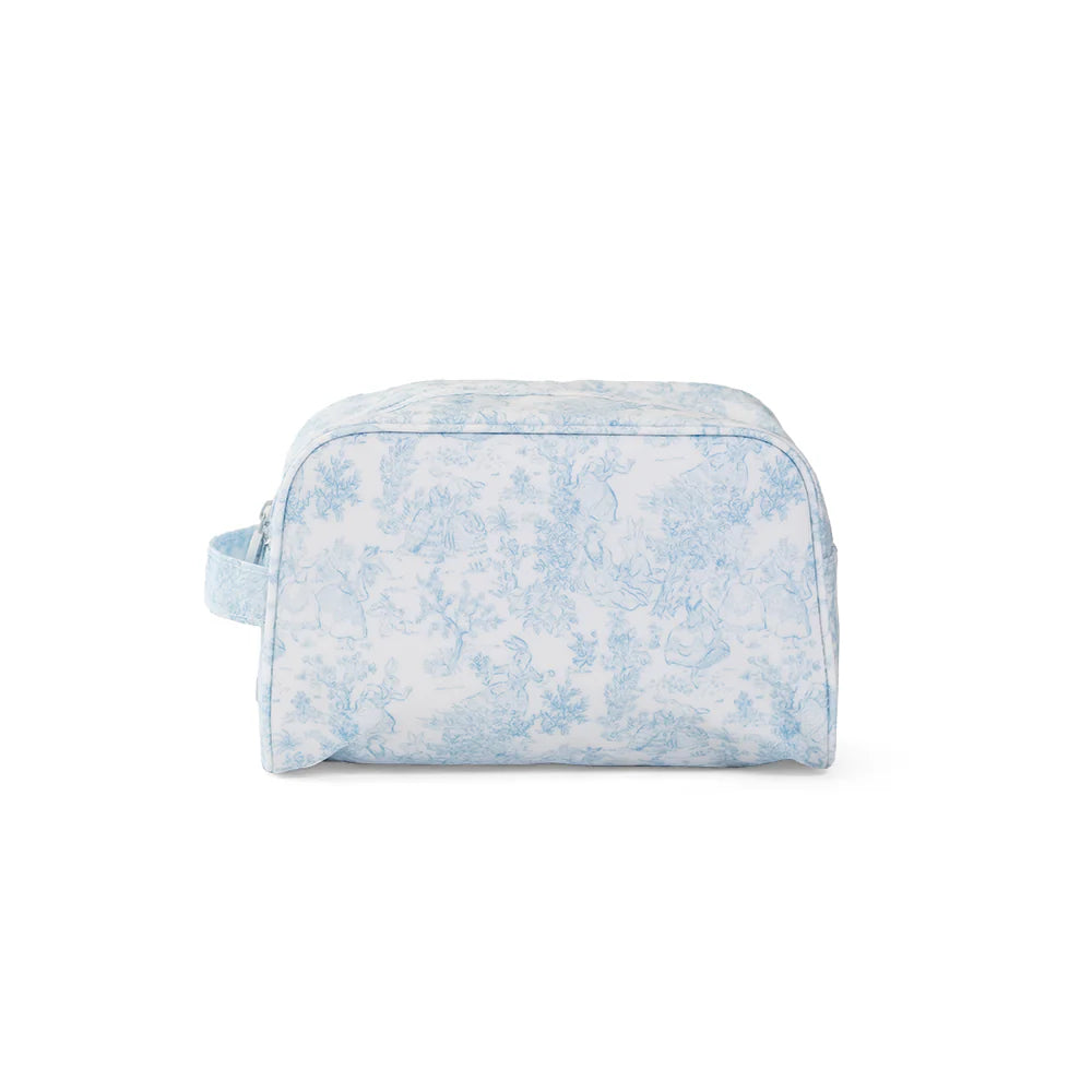 Stowaway Toiletry Bag Bunny Toile Blue