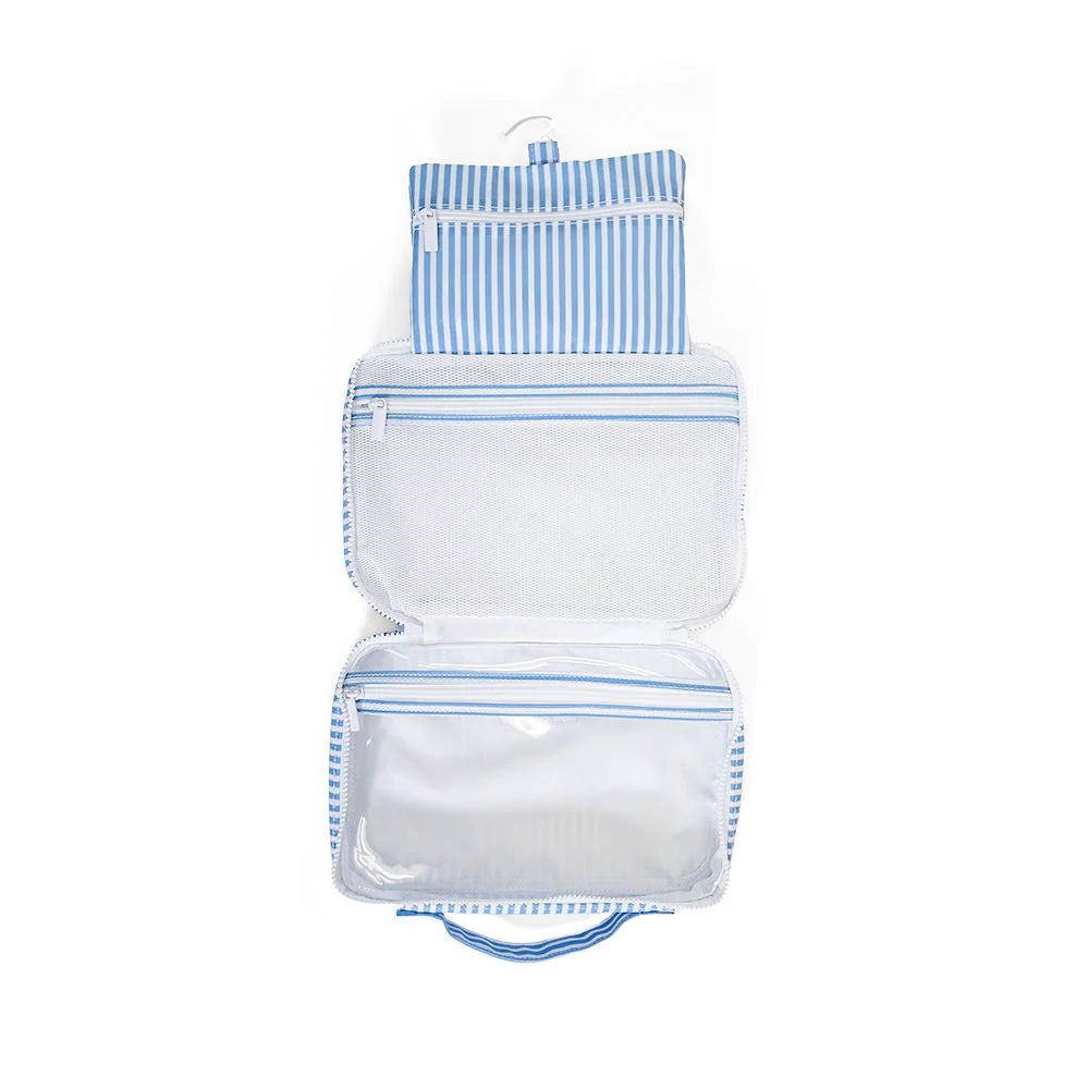 Bundle Up2 Hanging Toiletry Bag Pimlico Stripe Chambray