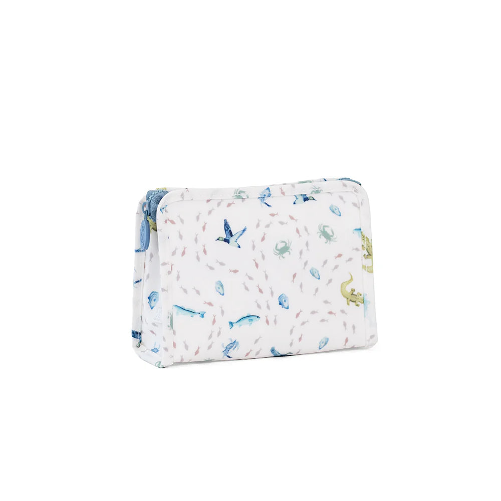 Roadie Small Zip Pouch Coastal Tides