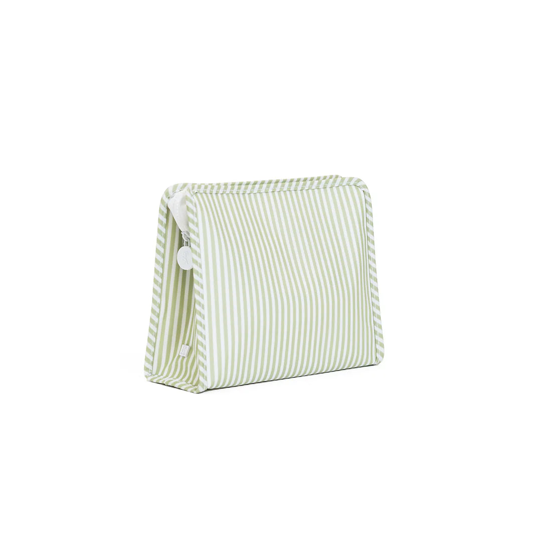 Roadie Large Zip Pouch Pimlico Stripe Sage