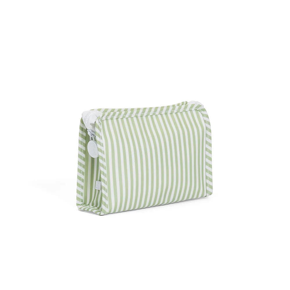 Roadie Small Zip Pouch Pimlico Stripe Sage