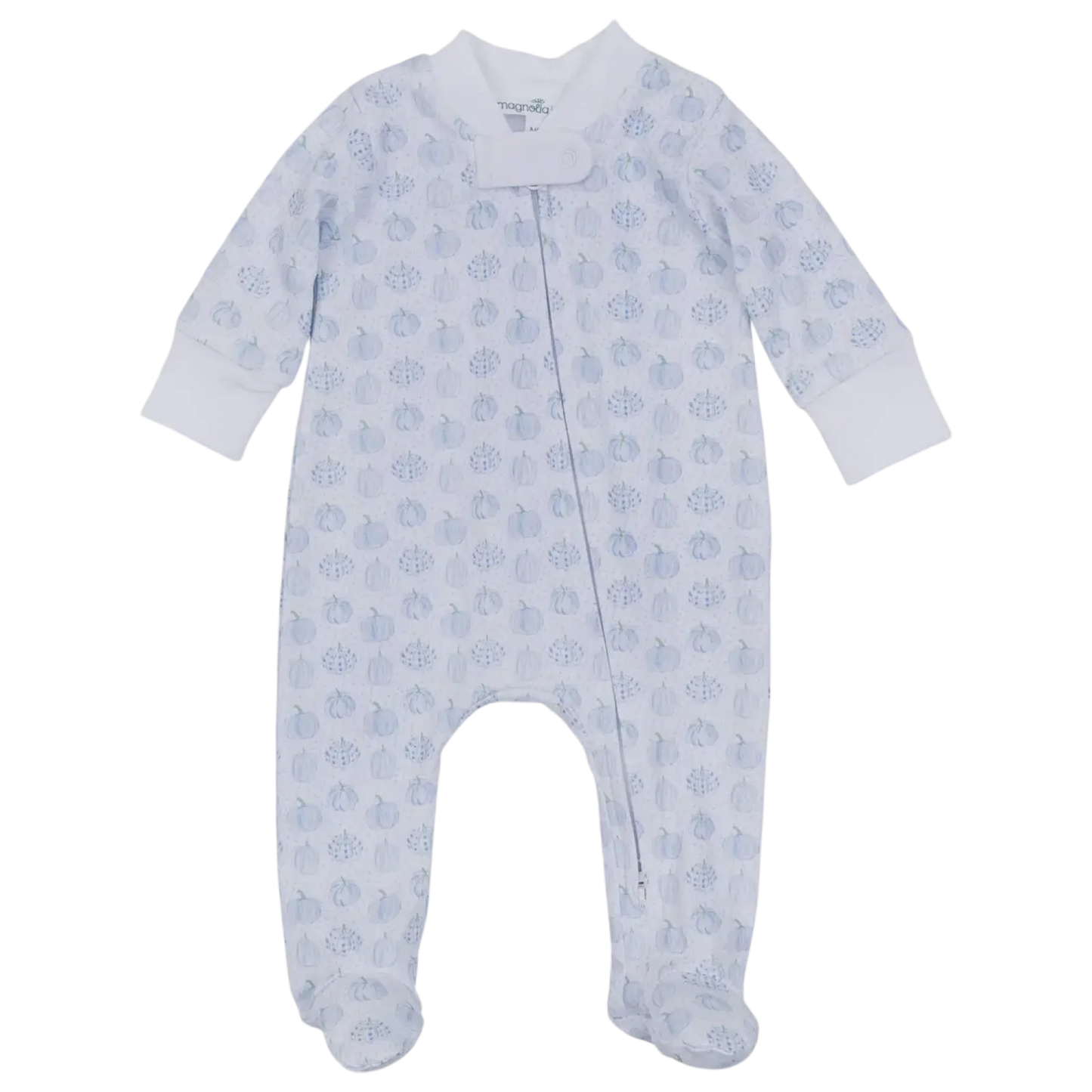 Precious Pumpkins Printed Zipper Footie