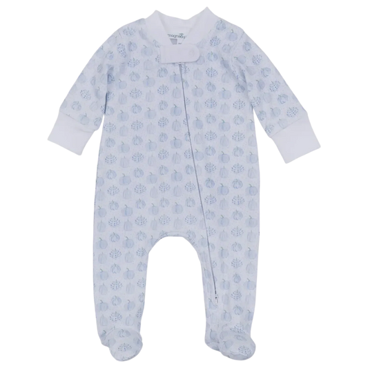 Precious Pumpkins Printed Zipper Footie