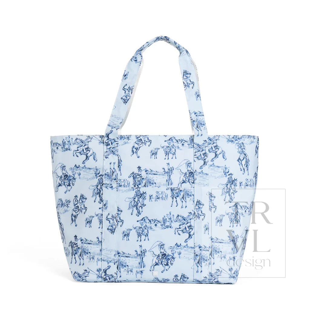 Jumbo XL Tote Cowboy Toile