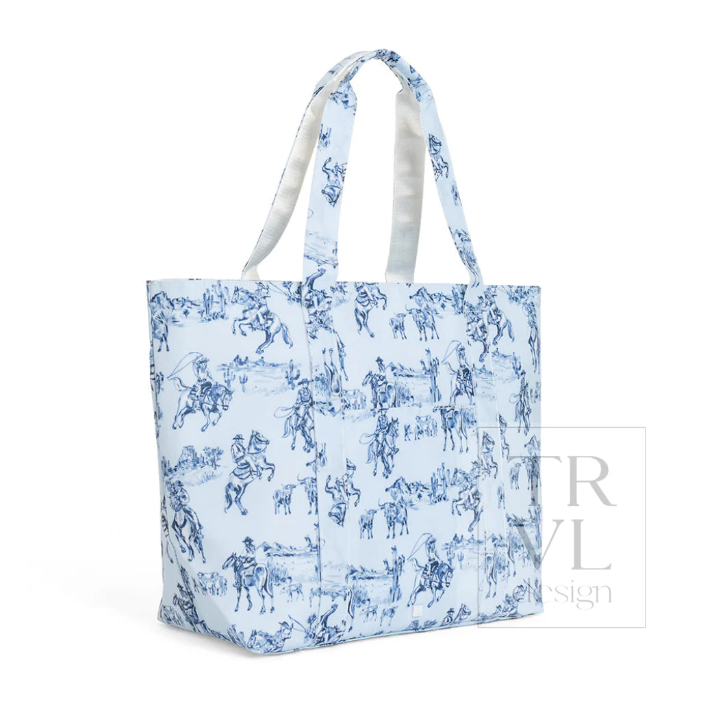 Jumbo XL Tote Cowboy Toile