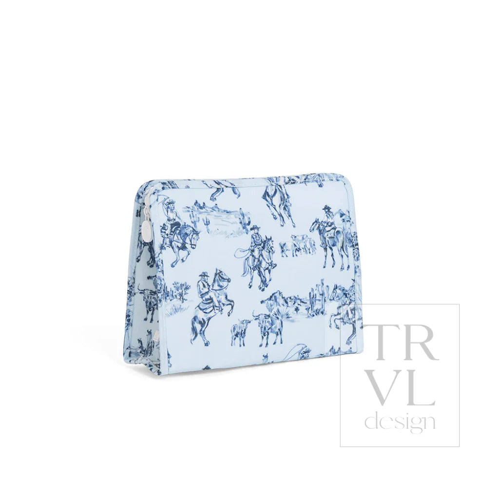 Roadie Large Zip Pouch Cowboy Toile